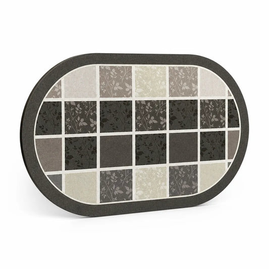 Bathroom Rug Plush Oval Non-Slip & Machine-Washable