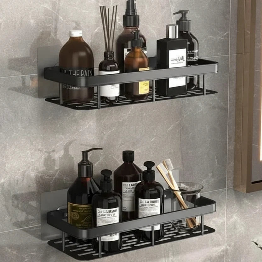 Bathroom Shelf Adhesive Drill-Free Mount 11 Lb Capacity