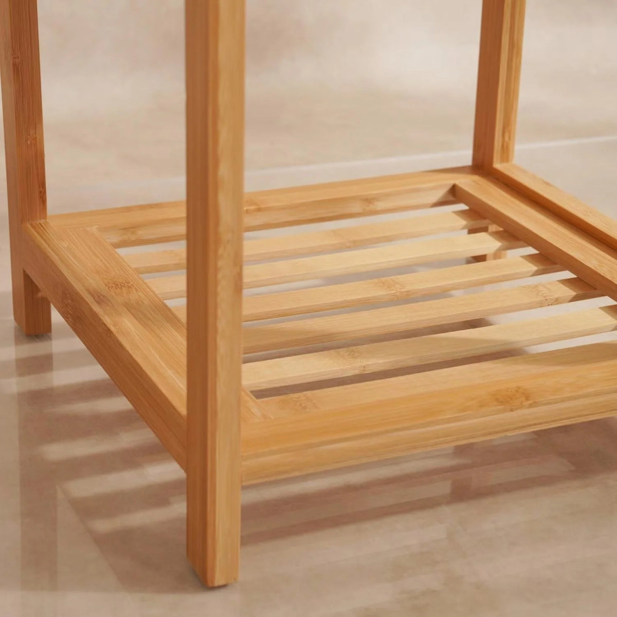 Bathroom Storage Rack Bamboo 3-Tier Open Shelves
