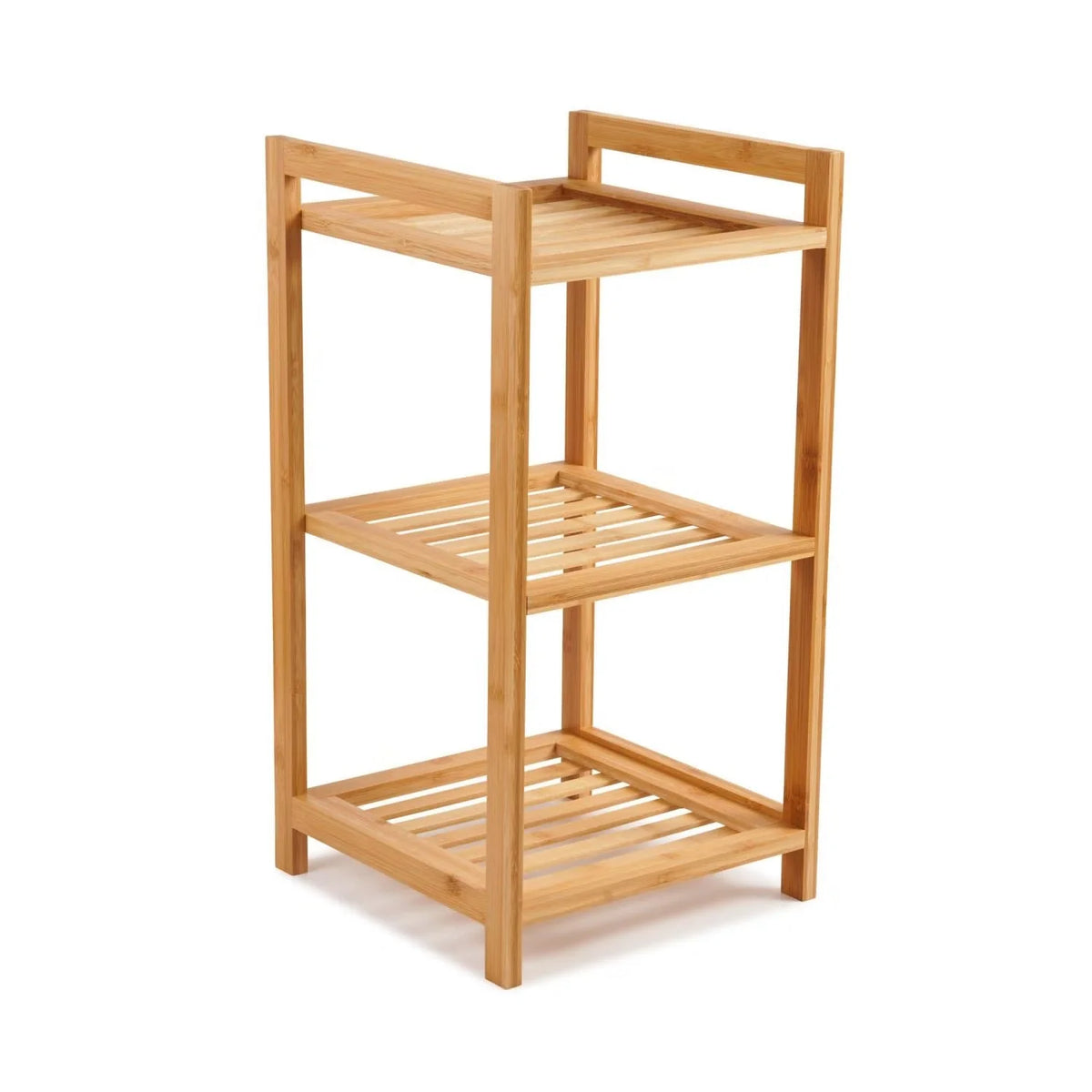Bathroom Storage Rack Bamboo 3-Tier Open Shelves