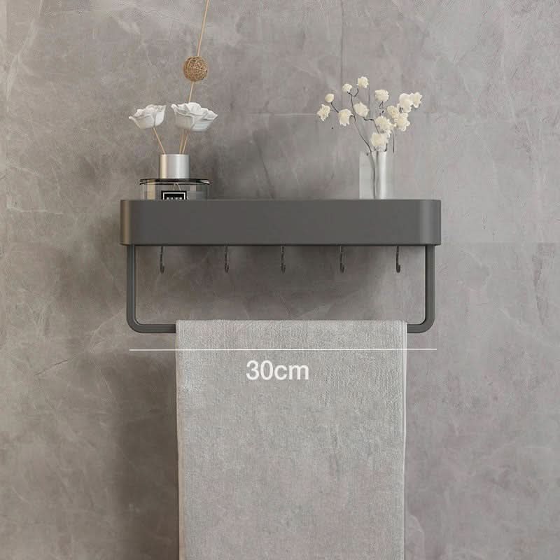 Bathroom Wall Shelf Water-Resistant Adhesive Mounting