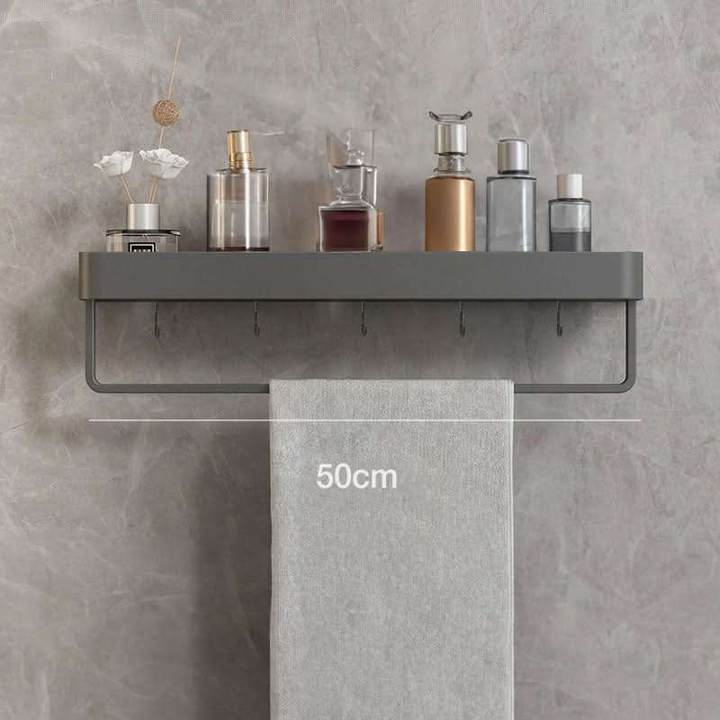 Bathroom Wall Shelf Water-Resistant Adhesive Mounting