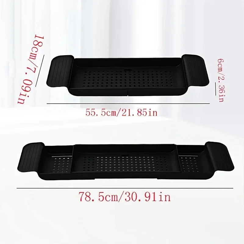Bathtub Tray Extendable Non-Slip Foldable Plastic