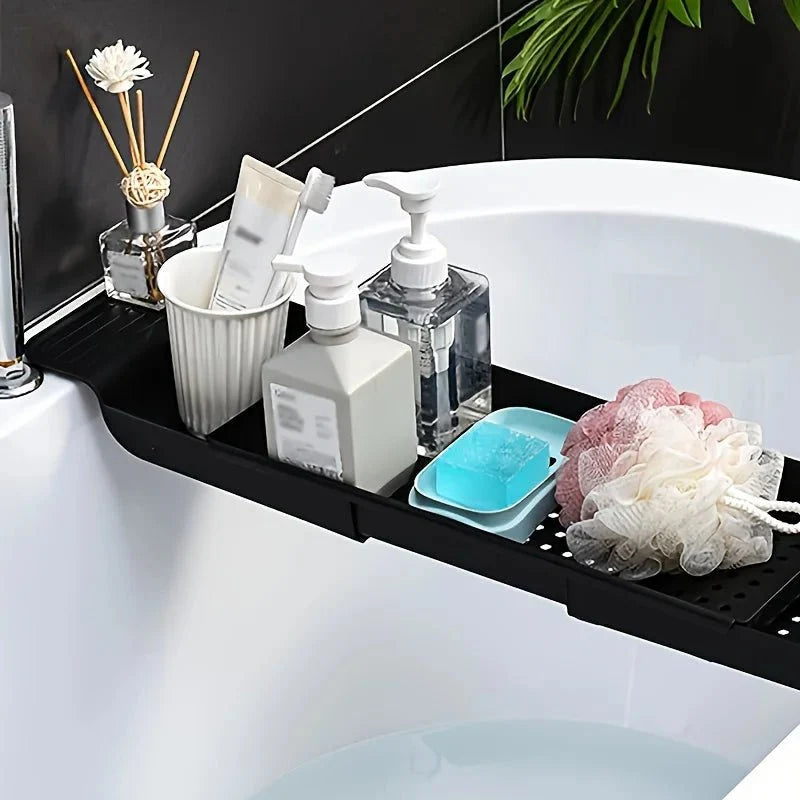 Bathtub Tray Extendable Non-Slip Foldable Plastic