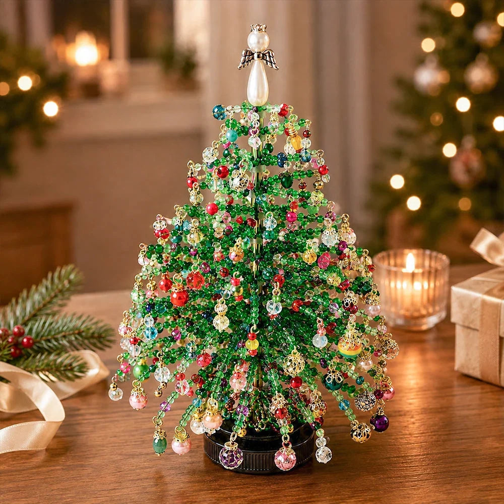 Beaded Tree Craft Kit Warm Light String Seasonal Decor