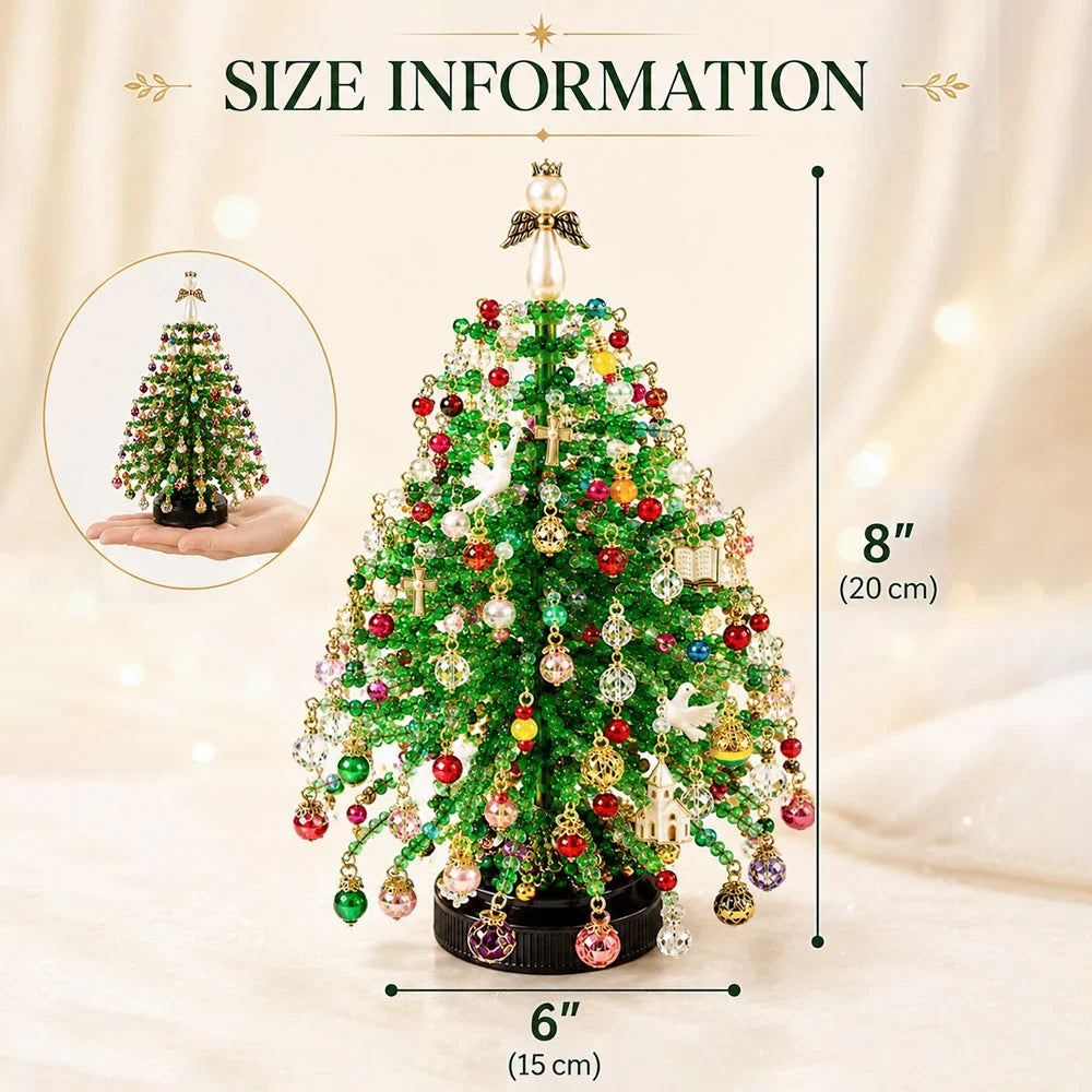 Beaded Tree Craft Kit Warm Light String Seasonal Decor