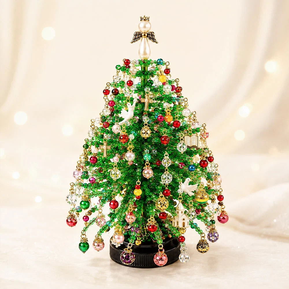 Beaded Tree Craft Kit Warm Light String Seasonal Decor