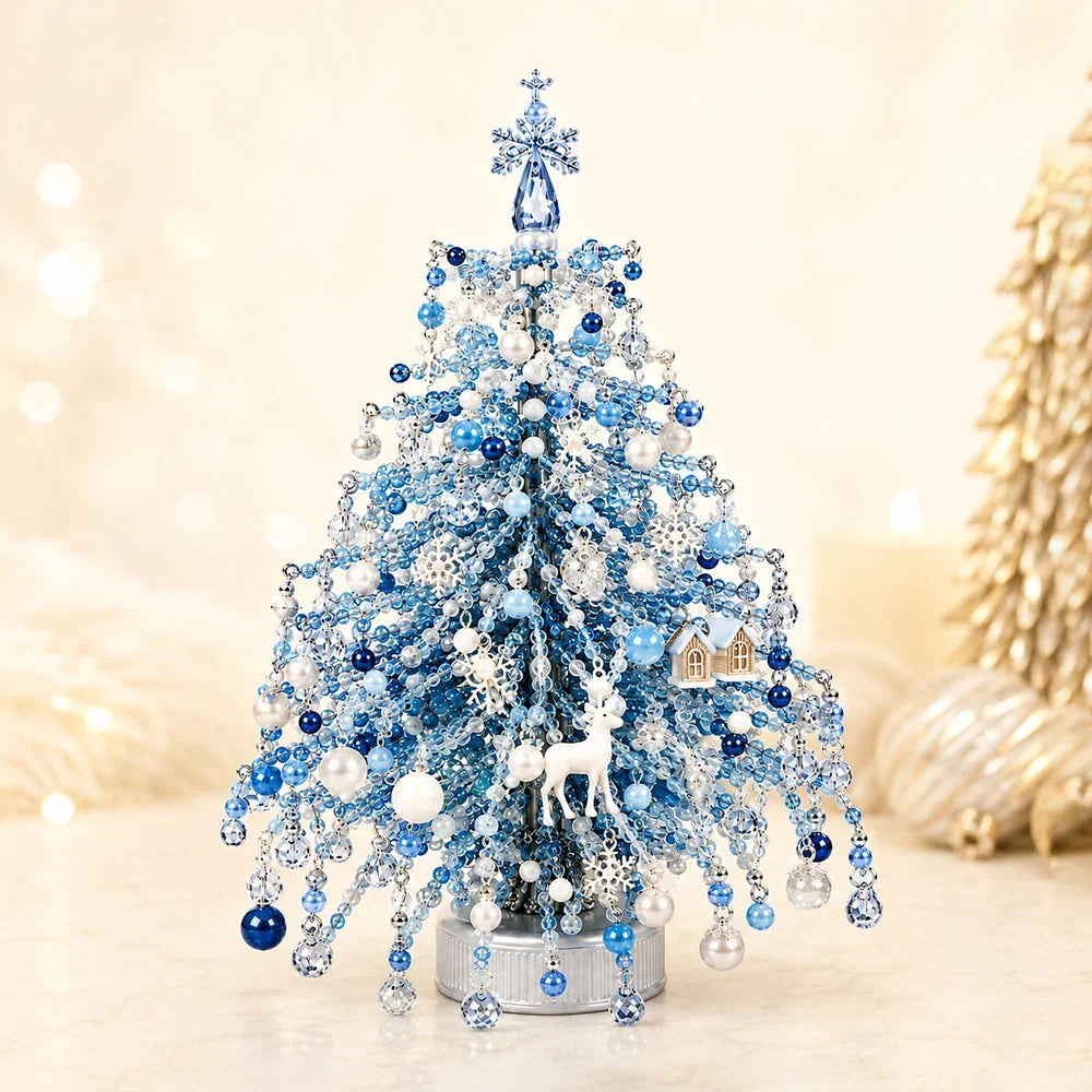 Beaded Tree Craft Kit Warm Light String Seasonal Decor