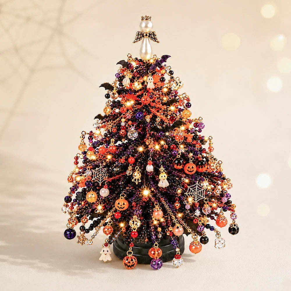 Beaded Tree Craft Kit Warm Light String Seasonal Decor
