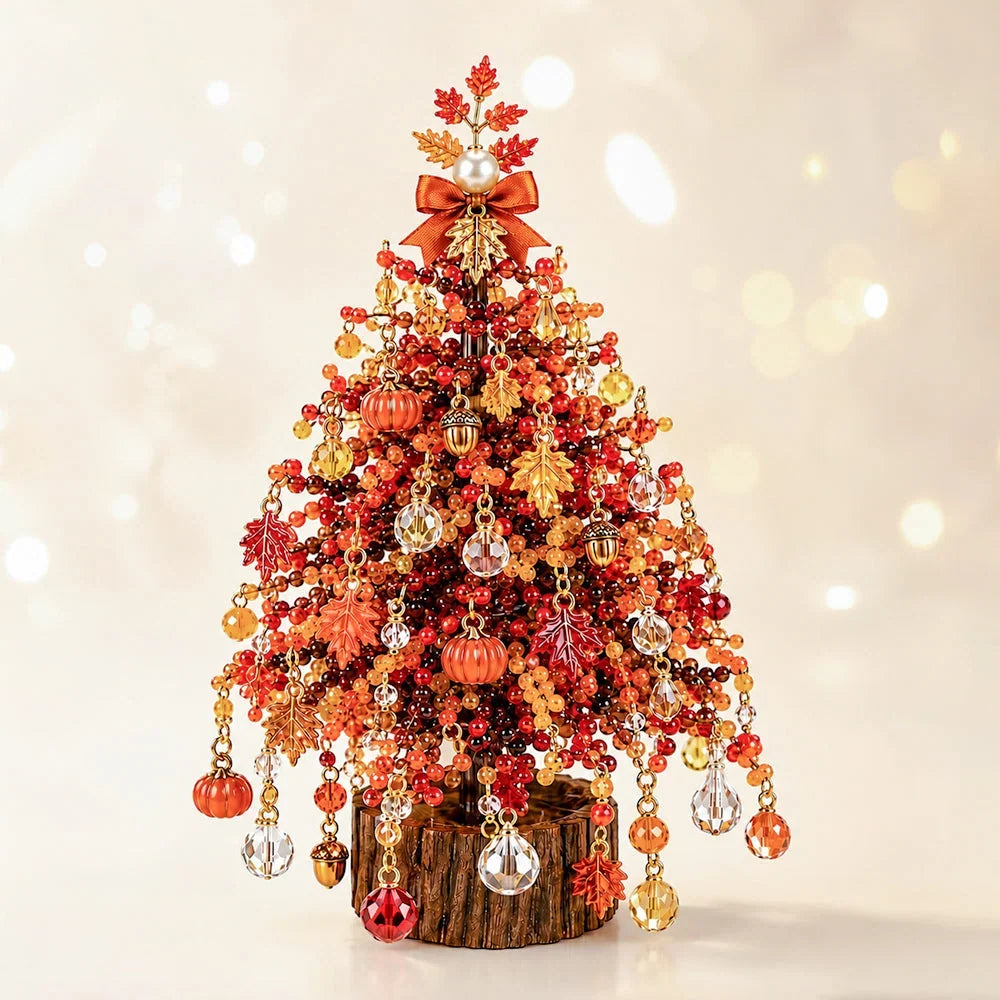 Beaded Tree Craft Kit Warm Light String Seasonal Decor