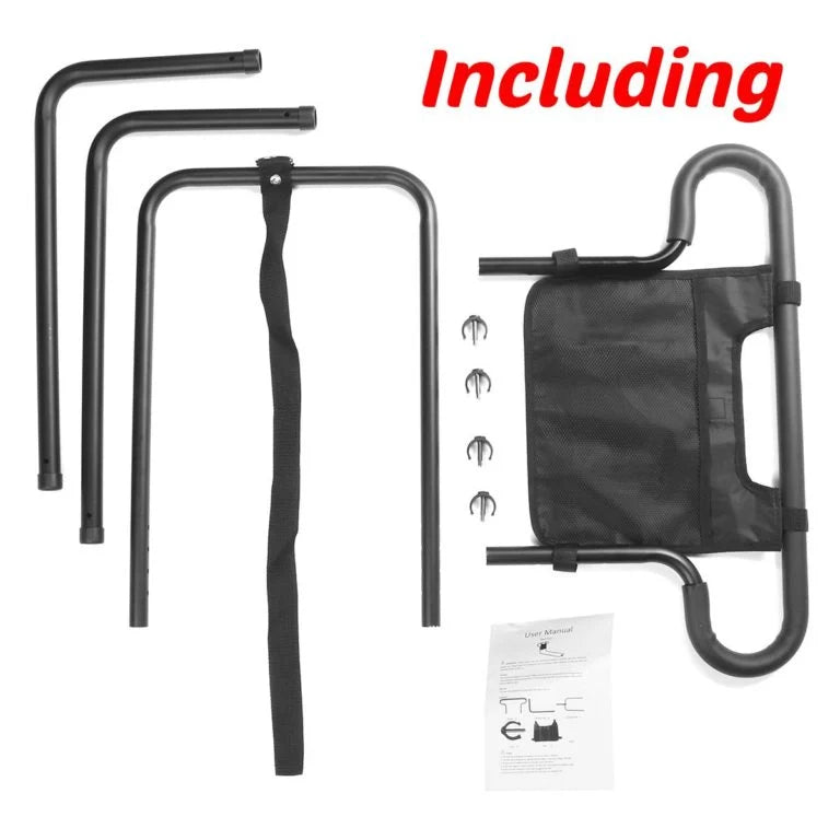 Bed Assist Rail 300 Lb Capacity Storage Pouch