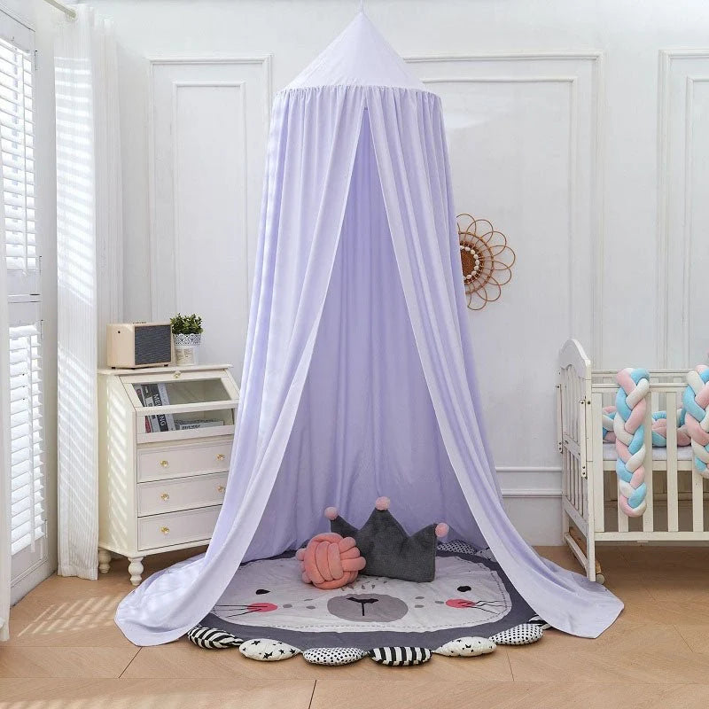 Bed Canopy Breathable Polyester Cotton With Mounting Kit