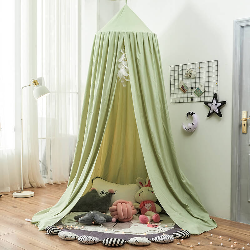 Bed Canopy Breathable Polyester Cotton With Mounting Kit