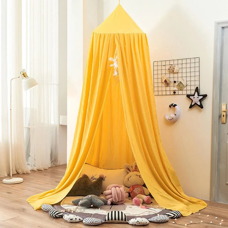 Bed Canopy Breathable Polyester Cotton With Mounting Kit