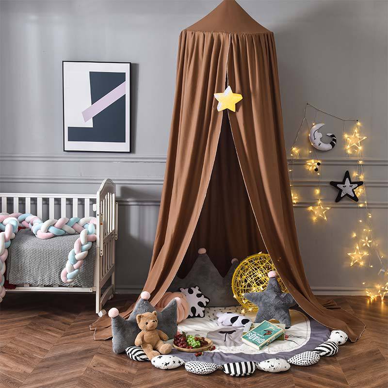 Bed Canopy Breathable Polyester Cotton With Mounting Kit
