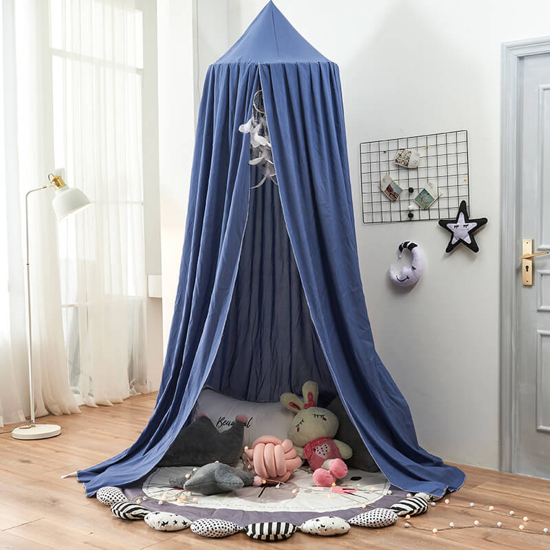 Bed Canopy Breathable Polyester Cotton With Mounting Kit