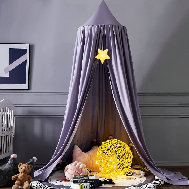 Bed Canopy Breathable Polyester Cotton With Mounting Kit