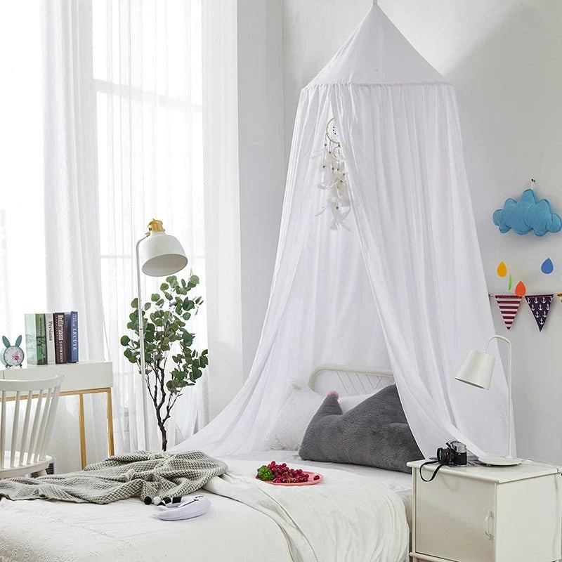Bed Canopy Breathable Polyester Cotton With Mounting Kit