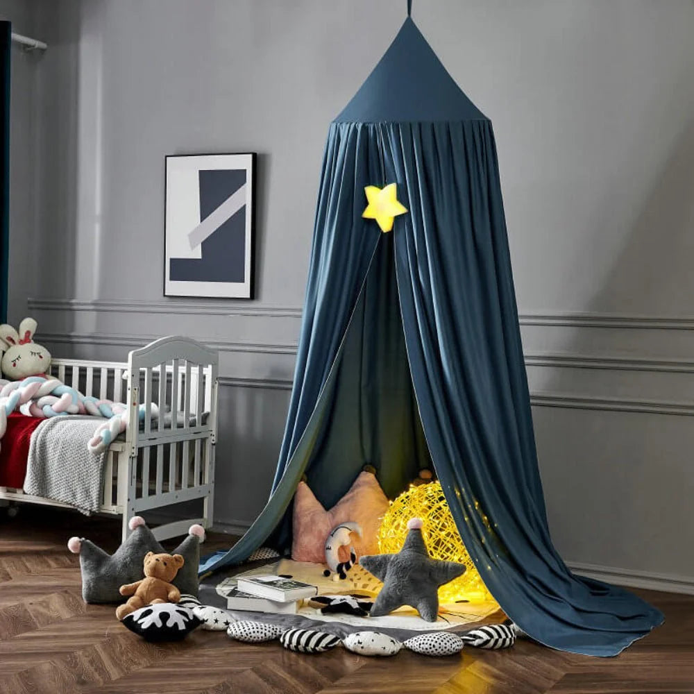Bed Canopy Breathable Polyester Cotton With Mounting Kit