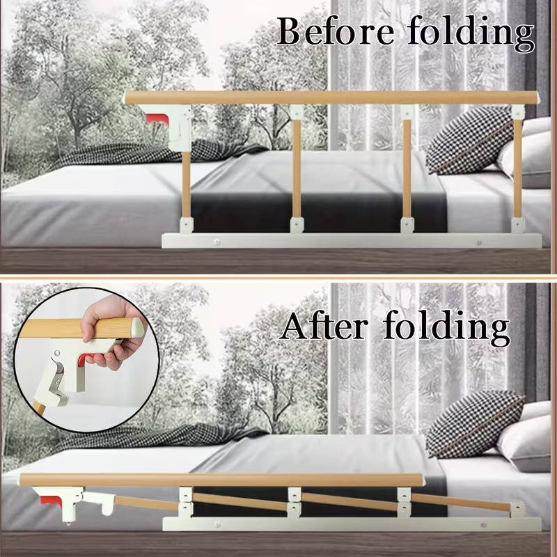 Bed Guard Rail Fold-Down Aluminum Alloy 15 Inch