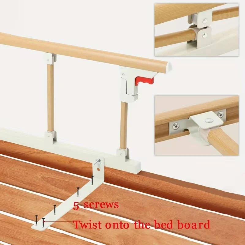Bed Guard Rail Fold-Down Aluminum Alloy 15 Inch