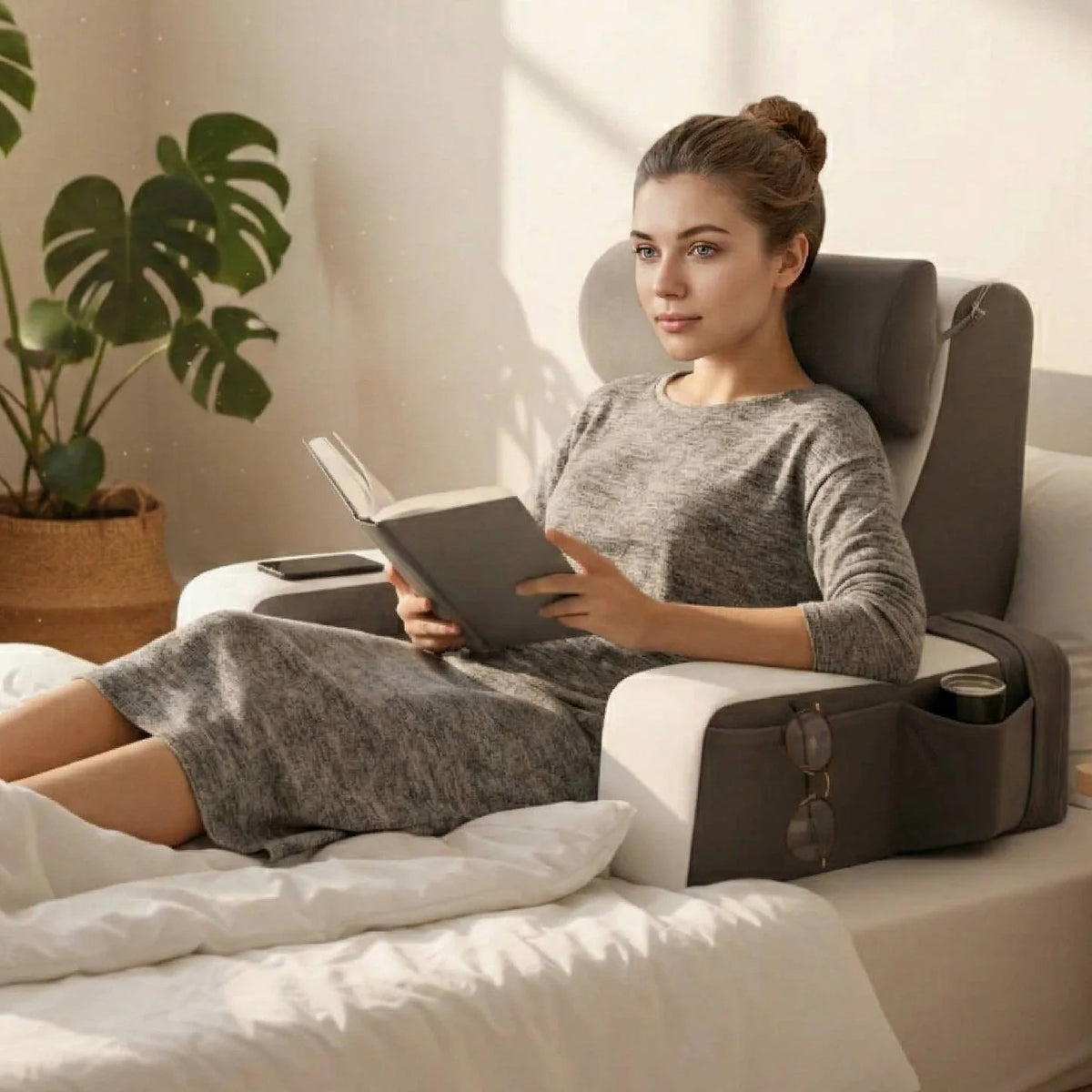 Bed Rest Pillow Memory Foam 45° Backrest