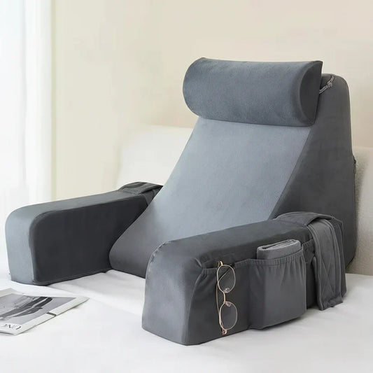 Bed Rest Pillow Memory Foam Wedge With Armrests
