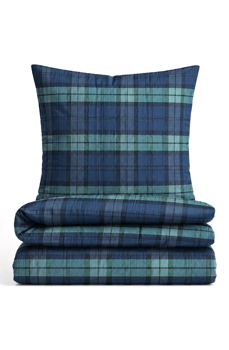 Bedding Set Cotton Flannel Double-Brushed Tartan Check