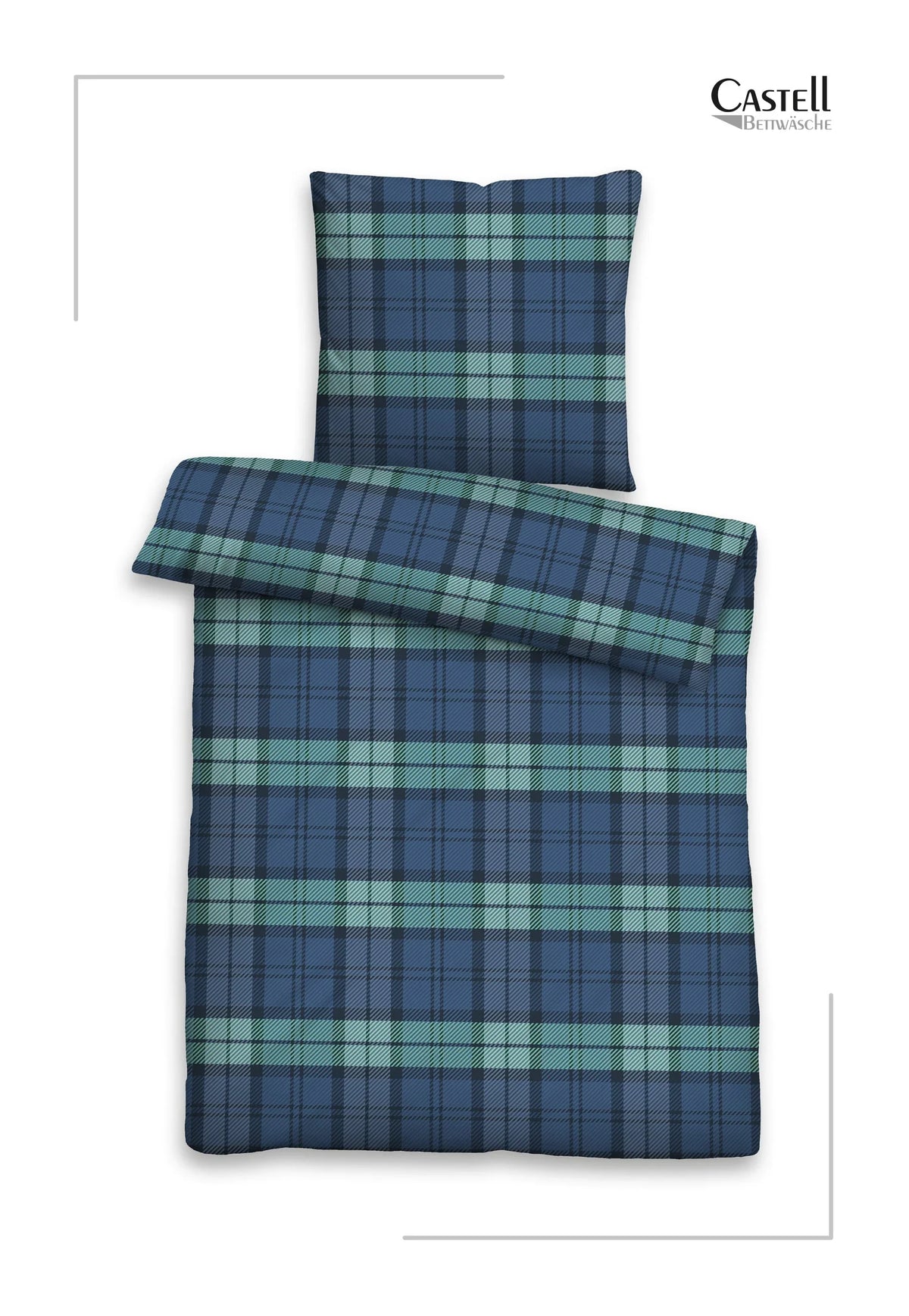 Bedding Set Cotton Flannel Double-Brushed Tartan Check