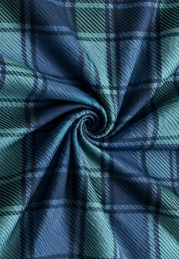 Bedding Set Cotton Flannel Double-Brushed Tartan Check