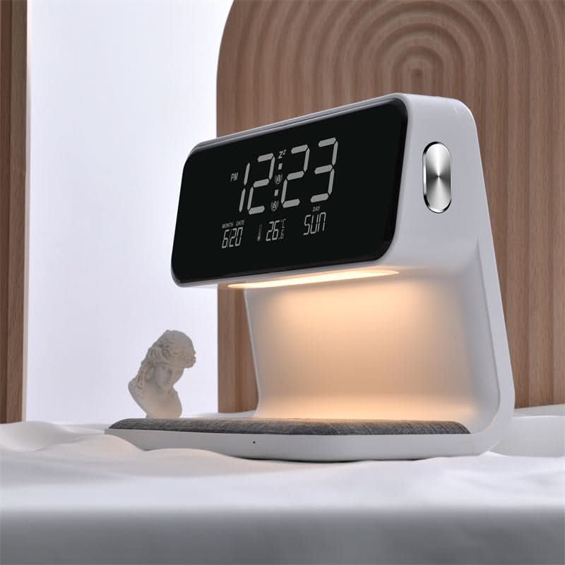 Bedside Lamp Touch-Dimmable Wireless Charger Alarm Clock