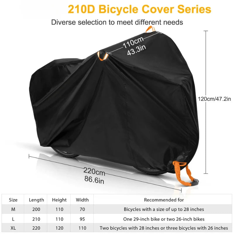 Bicycle Cover Water-Repellent UV-Resistant Tear-Resistant