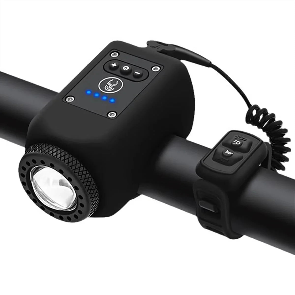 Bicycle Horn & Light Rechargeable Five Tones Four Modes
