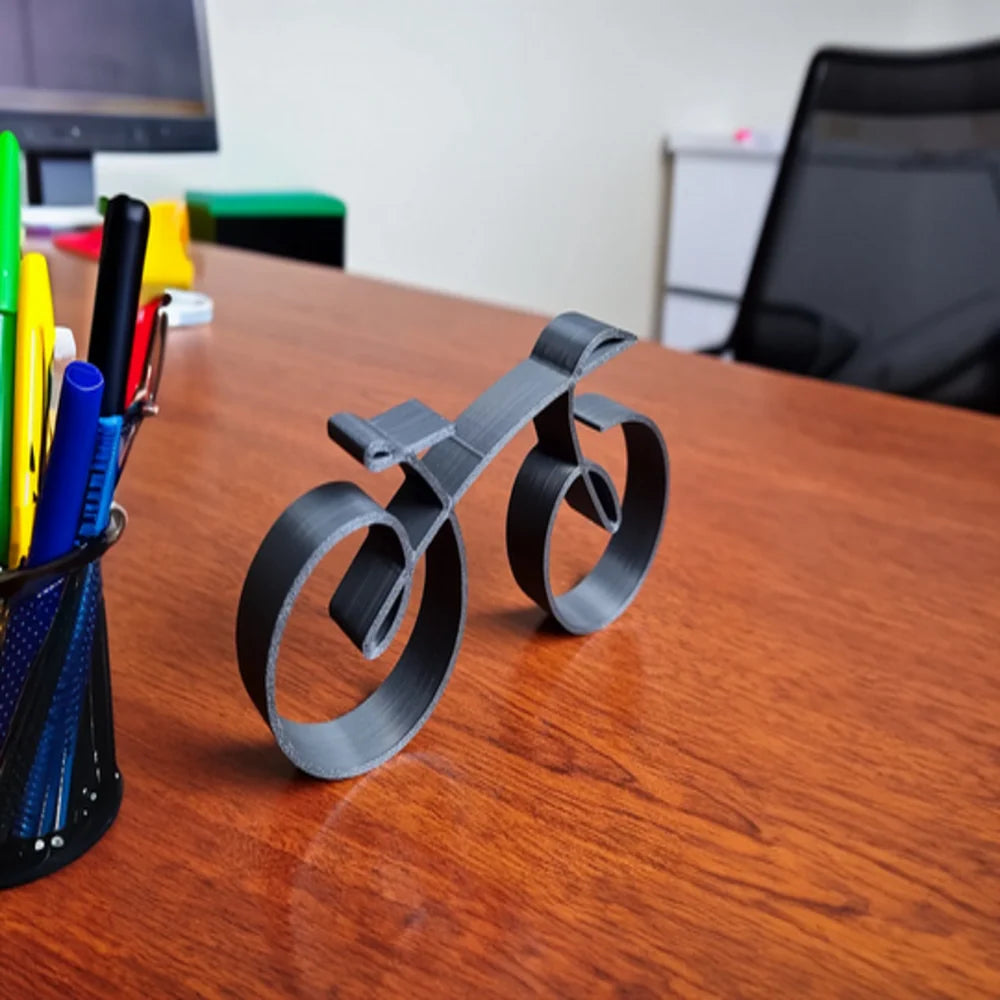 Bicycle Sculpture Wire Frame Black Desk Decor