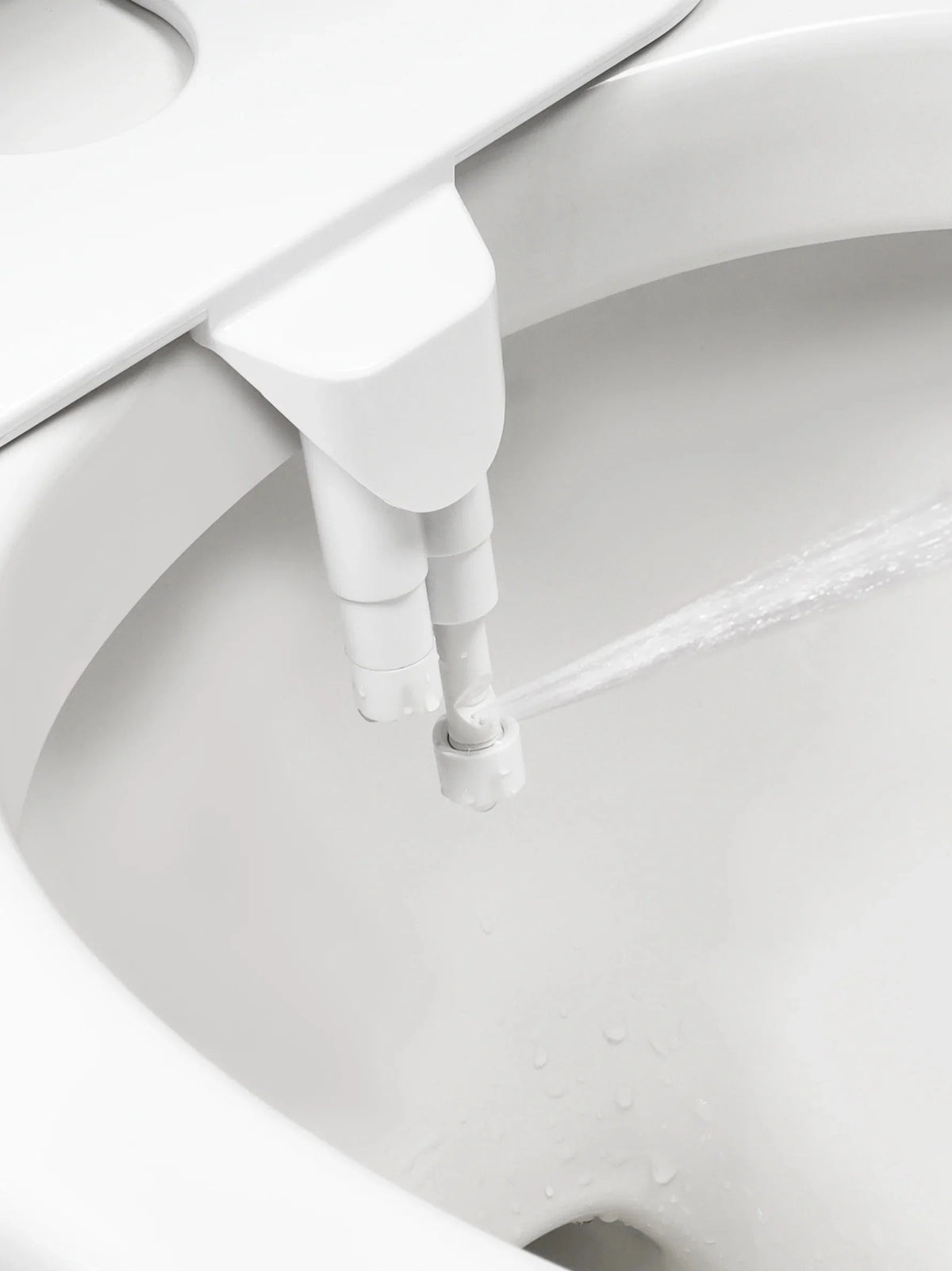 Bidet Attachment Dual Retractable Nozzles Adjustable Pressure Self-Cleaning