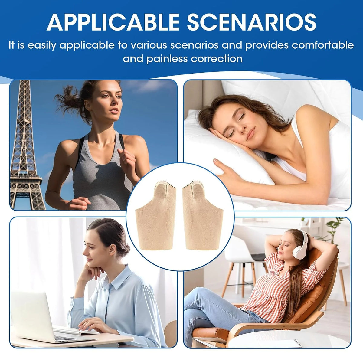 Big Toe Corrector Low-Profile Stretch Fabric Hand-Washable & Reusable