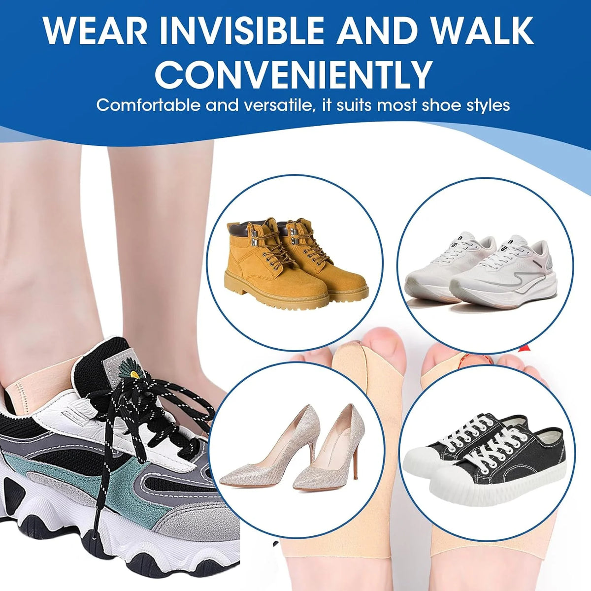 Big Toe Corrector Low-Profile Stretch Fabric Hand-Washable & Reusable