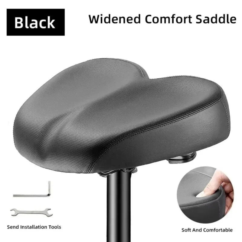 Bike Saddle Wide Ergonomic Waterproof Shock-Absorbing