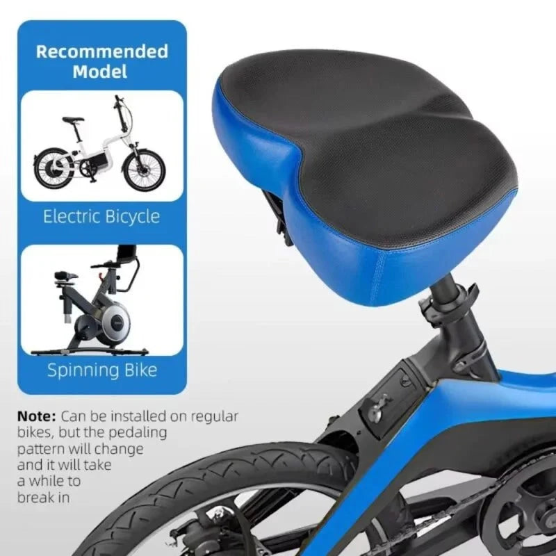 Bike Saddle Wide Ergonomic Waterproof Shock-Absorbing