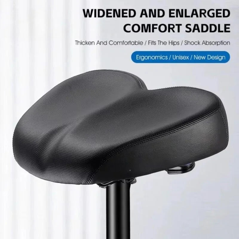 Bike Saddle Wide Ergonomic Waterproof Shock-Absorbing