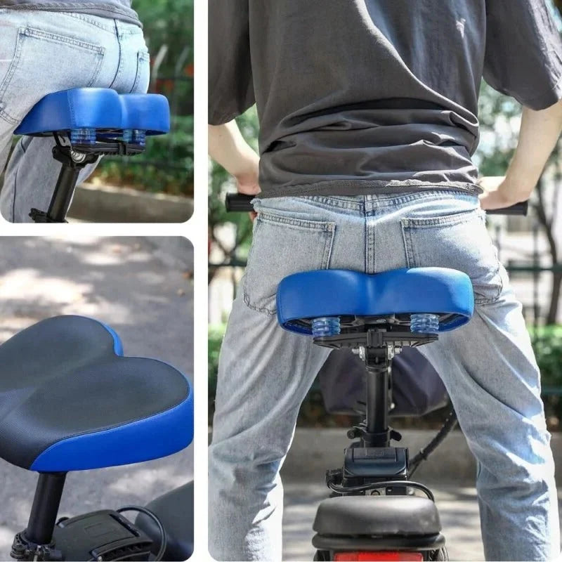 Bike Saddle Wide Ergonomic Waterproof Shock-Absorbing