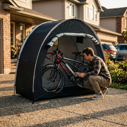 Bike Storage Tent Waterproof & UV-Resistant Fits 1-2 Bikes