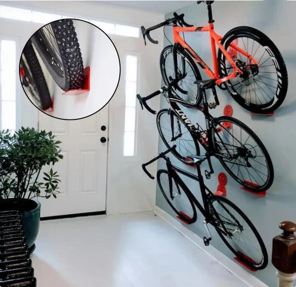 Bike Wall Mount Pedal-Mounted Space-Saving 150 Lb Capacity