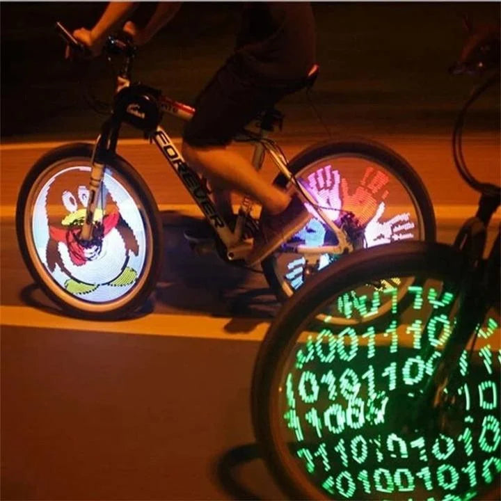 Bike Wheel Lights Motion-Activated 30 RGB Patterns Water-Resistant