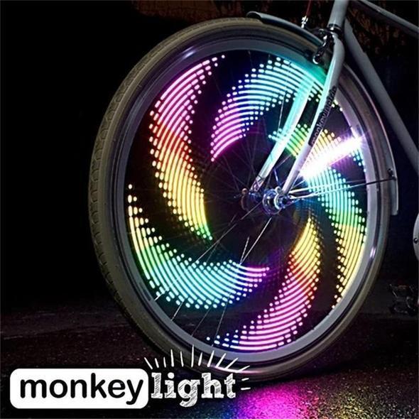 Bike Wheel Lights Motion-Activated 30 RGB Patterns Water-Resistant