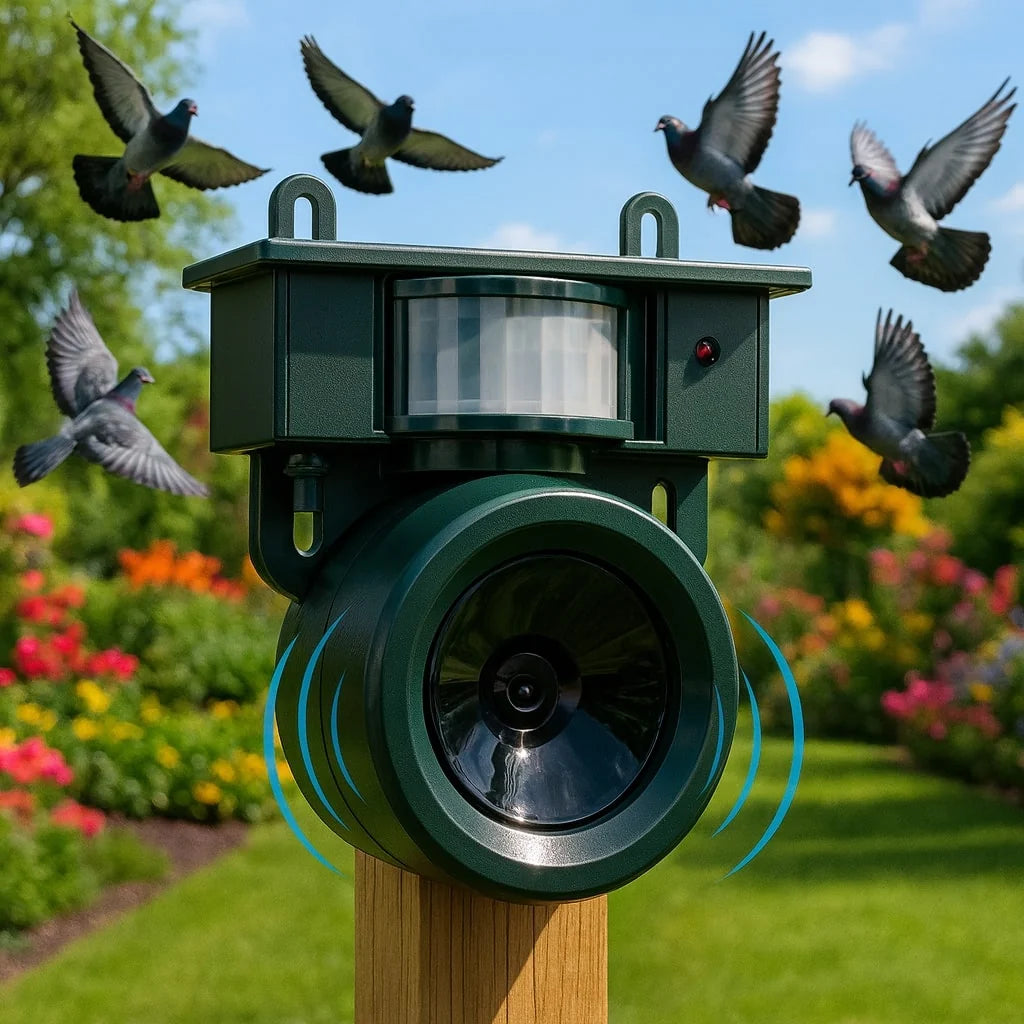 Bird Deterrent Motion-Activated Solar-Powered Weather-Resistant
