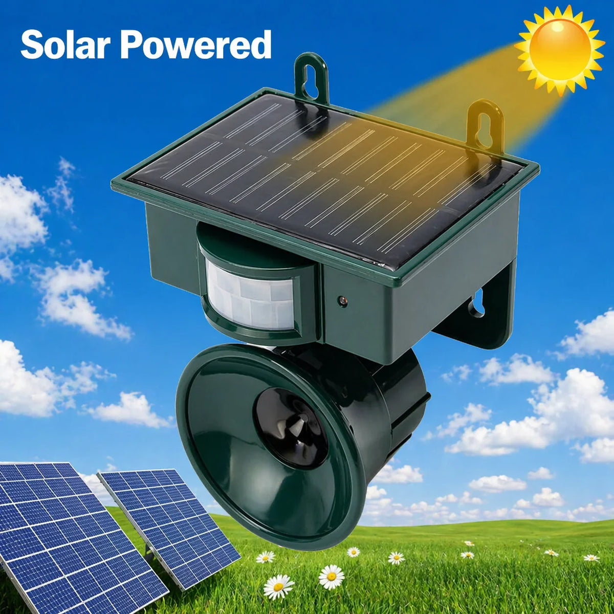 Bird Deterrent Motion-Activated Solar-Powered Weather-Resistant