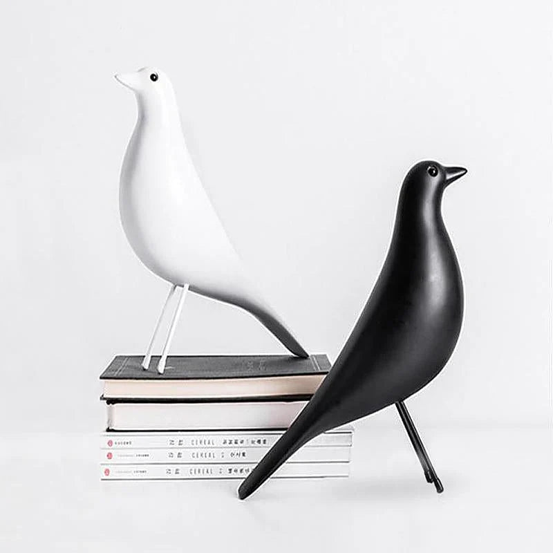 Bird Figurine Ceramic Matte Finish 10.2 Inch Long
