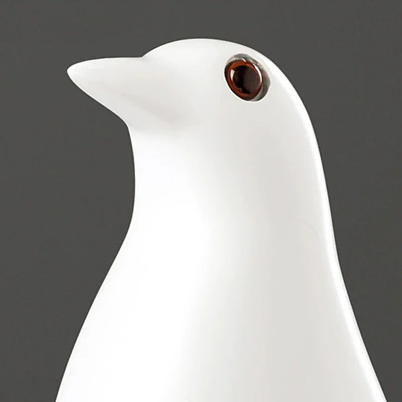 Bird Figurine Ceramic Matte Finish 10.2 Inch Long