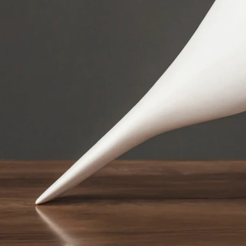 Bird Figurine Ceramic Matte Finish 10.2 Inch Long